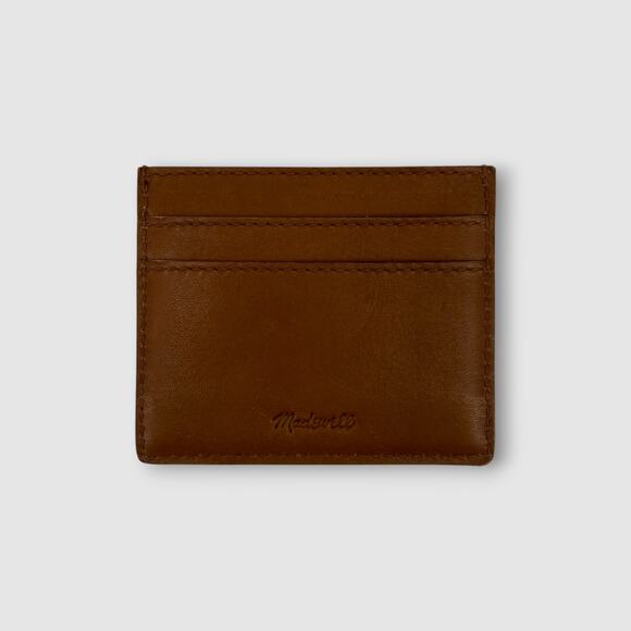 Madewell Leather Card Case Brown Card Holder Wallet - Picture 1 of 3